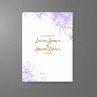 Wedding invitation with abstract watercolor background vector