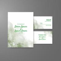 Wedding invitation with abstract watercolor background vector