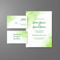 Wedding invitation with abstract watercolor background vector