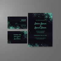 Wedding invitation with abstract watercolor background vector