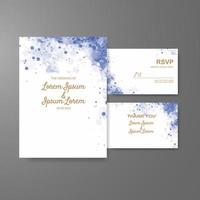 Wedding invitation with abstract watercolor background vector