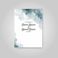 Wedding invitation with abstract watercolor background vector