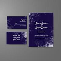 Wedding invitation with abstract watercolor background vector