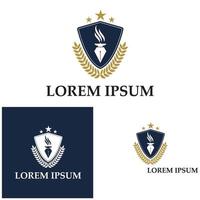 plantilla de diseño de logotipo de escuela y curso de academia universitaria vector