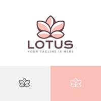 elegante belleza flor de loto floral flor resumen logo vector