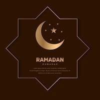 Simple and clean ramadan kareem background vector. Ramadan kareem design with crescent moon and stars vector illustration.