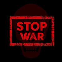 Stop war letterings with abstract grunge texture. The anti war background vector illustration. International Day of Peace