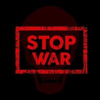 Stop war letterings with abstract grunge texture. The anti war background vector illustration. International Day of Peace