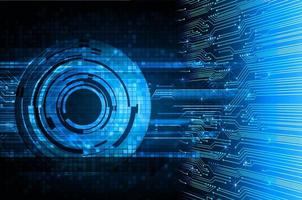 Blue eye cyber circuit future technology concept background vector