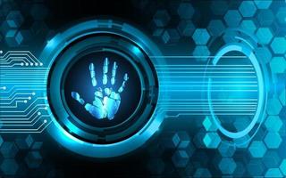 Finger print network cyber security background. vector