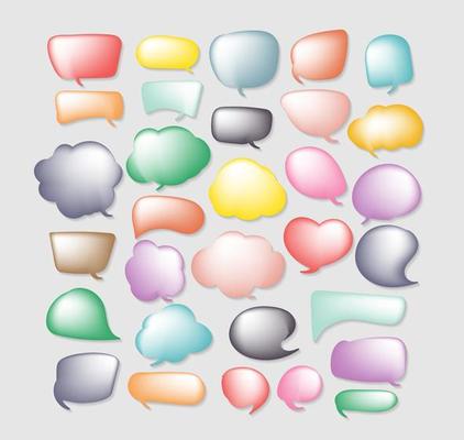 speech bubble cut paper design template. Vector illustration for your business