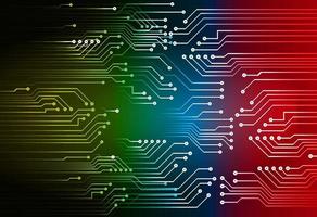 Fondo de concepto de tecnología futura de circuito cibernético vector