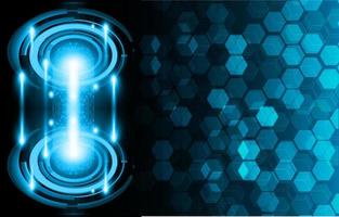 blue cyber circuit future technology concept background vector