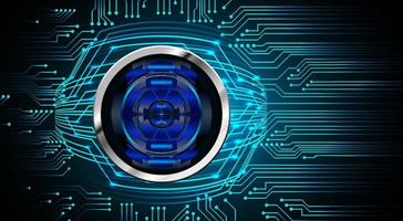 Blue eye cyber circuit future technology concept background vector