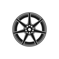 Heptagram Seven Pointed Star Velg Wheel logo design Inspiration vector