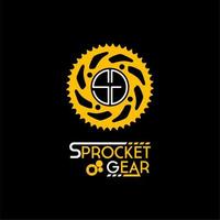 Logo Sprocket Chain Ring Initial Letter S and G For Bike Workshop vector