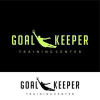 Goalkeeper Silhouette Sports Training Center Logo vector