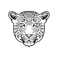 inspiración de diseño de vector de cara de leopardo