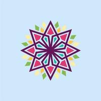 Simple Colorful Mandala Modern Style Design Inspiration vector