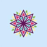 inspiración de diseño de estilo moderno mandala colorido simple vector