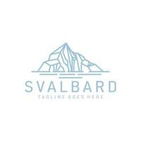 Iceberg Logo in Simple Line Style vector