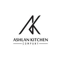 initial monogram lettering AK, A and K logo design inspiration vector