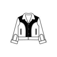 diseño de chaqueta rockabilly minimalista y simple vector