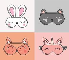 set sleep mask vector