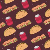 tasty fast food vector