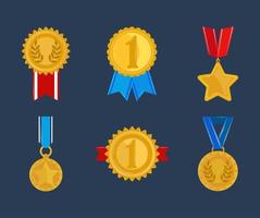 set of medal award vector