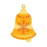 christmas bell decoration vector