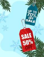 christmas sale discount vector