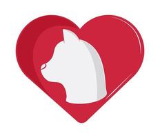 pet in heart vector