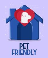 pet friendly banner vector