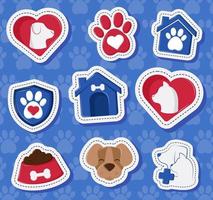 stickers pet friendly vector