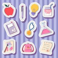 sticker icons school vector