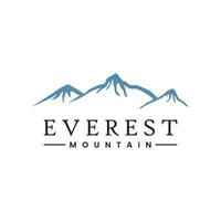 diseño del icono del logotipo del monte everest vector