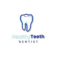 logotipo de dientes sanos, salud bucal para el diseño inspirador del dentista vector