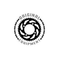 Gear and Chain Logo Vehicle Spare Parts Symbol Design Inspiration vector