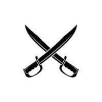 Crossed Sword Blade Machete Logo Design Inspiration