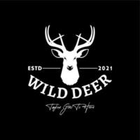 Deer Head Logo For Hunting Club vector