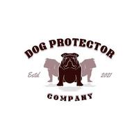 bulldog logo perro guardián housedog bandog seguridad protector diseño inspiración vector