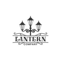 Lantern Street Lamp Logo Vector Design Inspiration