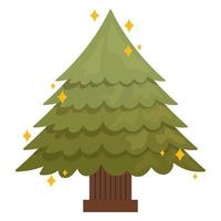 dibujos animados de arbol de navidad vector