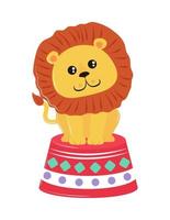 circus cute lion vector