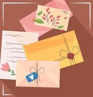 mail and paper letter vector