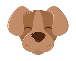 face cute dog vector