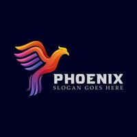colorful Phoenix logo design vector template