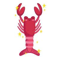 lobster undersea life vector