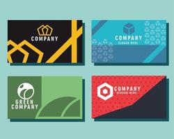 set business presentation cards vector